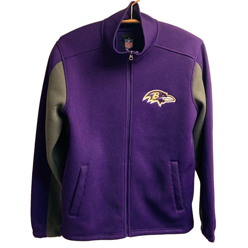 G-III Apparel NFL Baltimore Ravens Knit Fleece‎ Zip Track Jacket